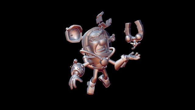 Trashonaut + Magnalien | Posed Models 3D Model