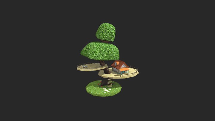 Cute treehouse 3D Model