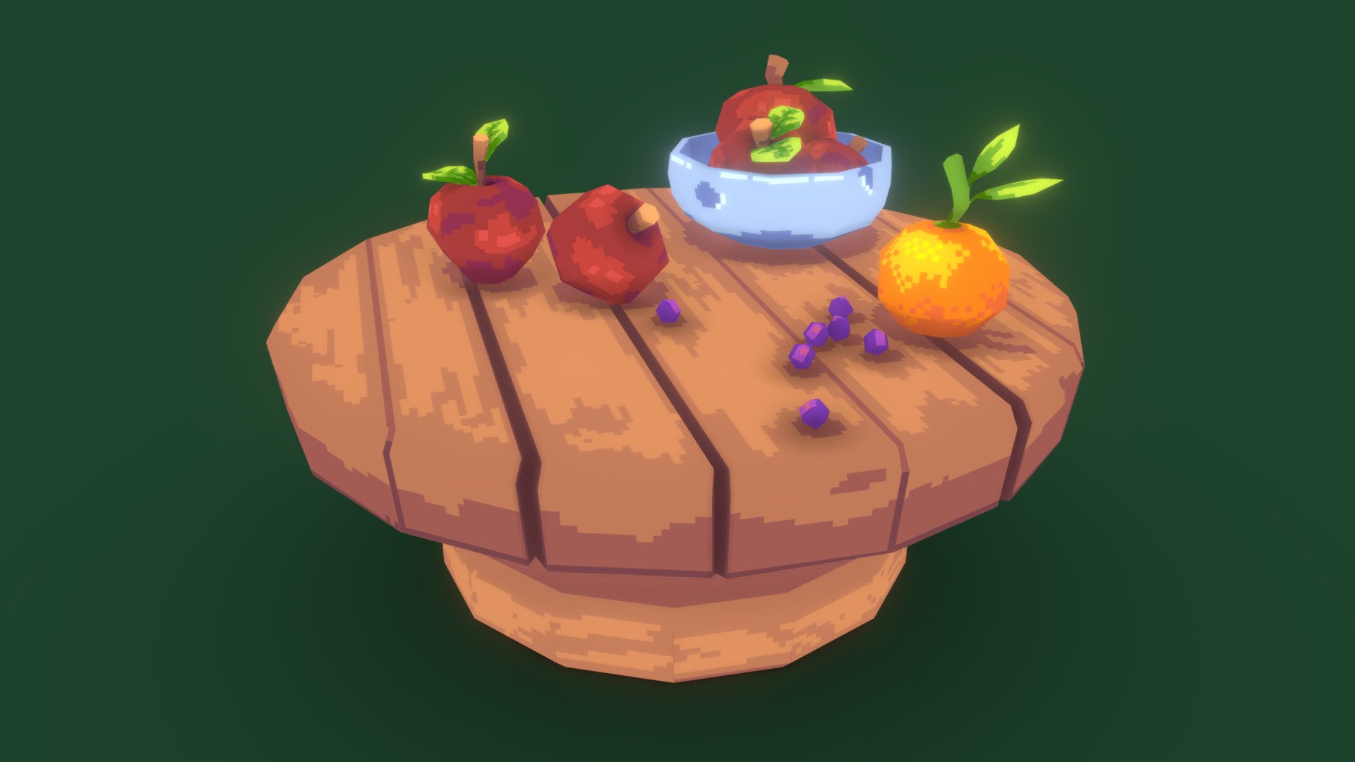 Pixel Fruits Set | 3D model