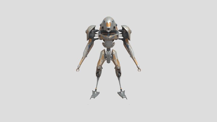 futuristic humanoid robot 3D Model
