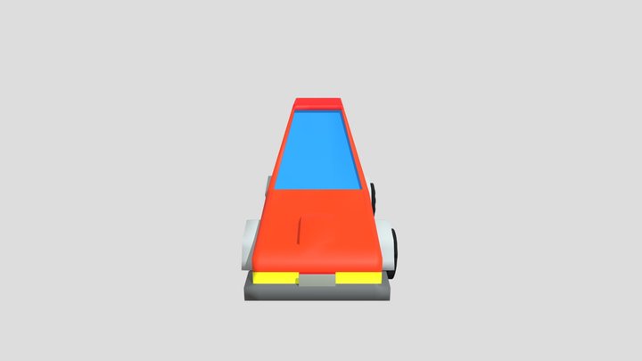 Cartoon Toy Car 3D Model