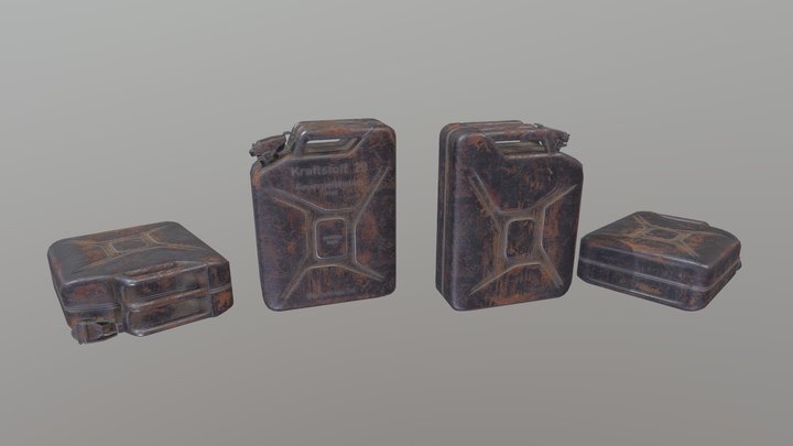 German WWII Jerrycan 3D Model