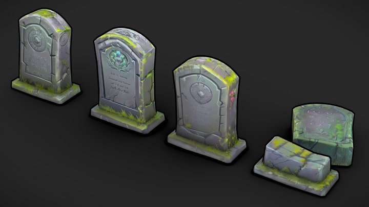 Gravestones 3D Model