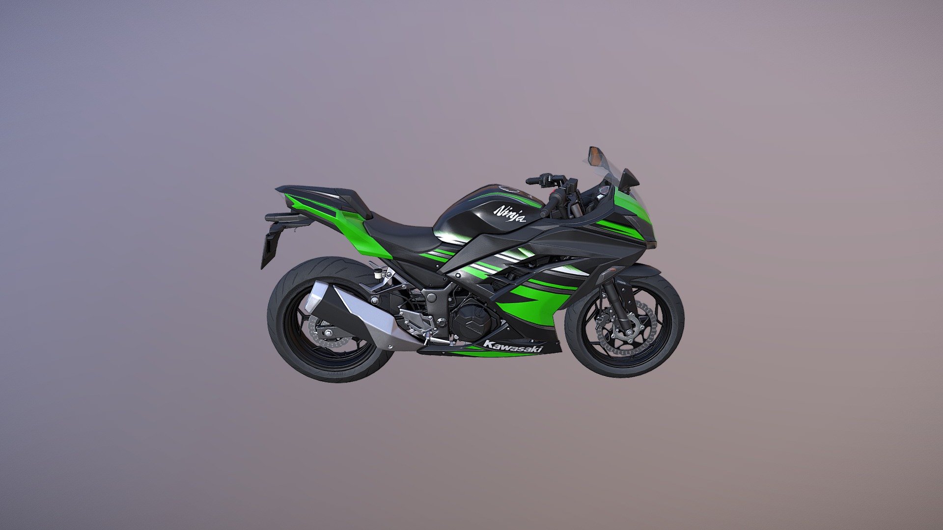 Kawasaki Ninja-300 - 3D model by Taras.Pimpyx (@Taras.Pimpyx)