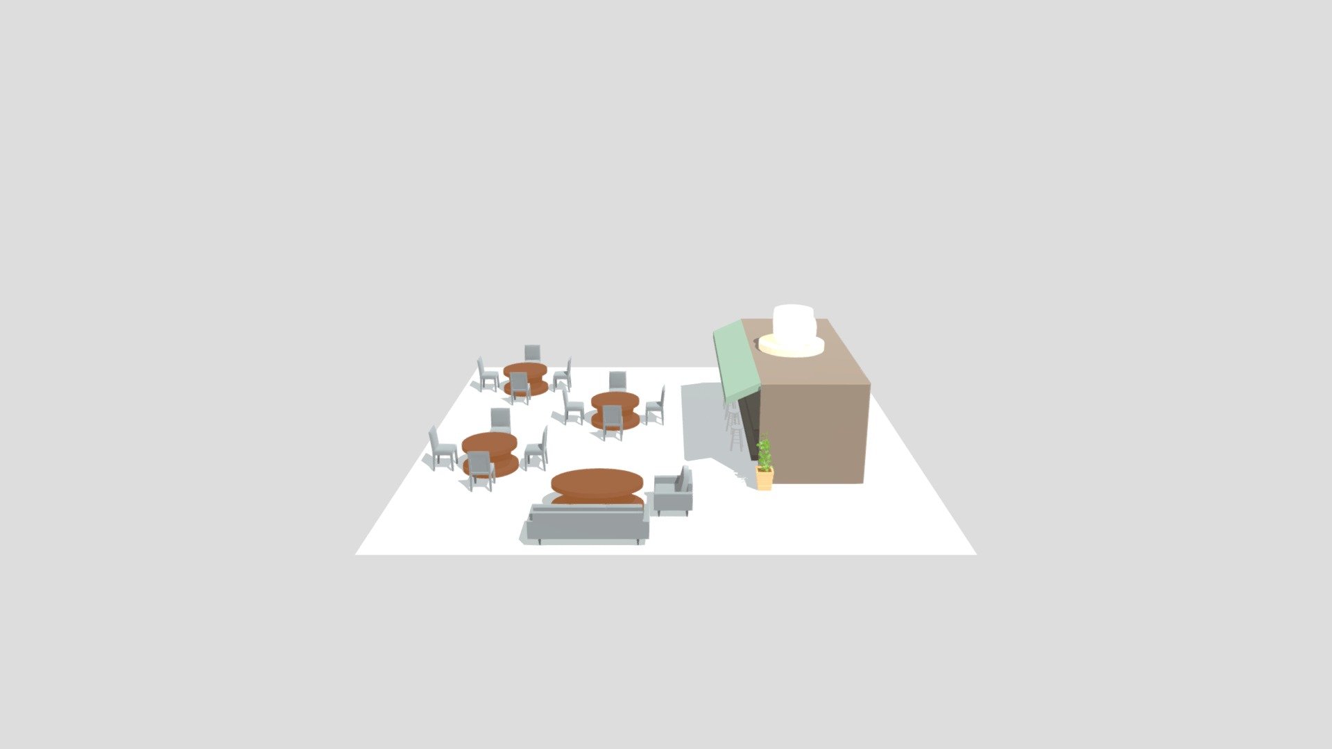 Isometric coffee shop - Download Free 3D model by DevProd (@Dev66 ...