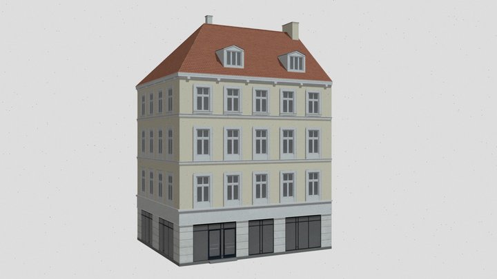 European Commercial Building 3D Model