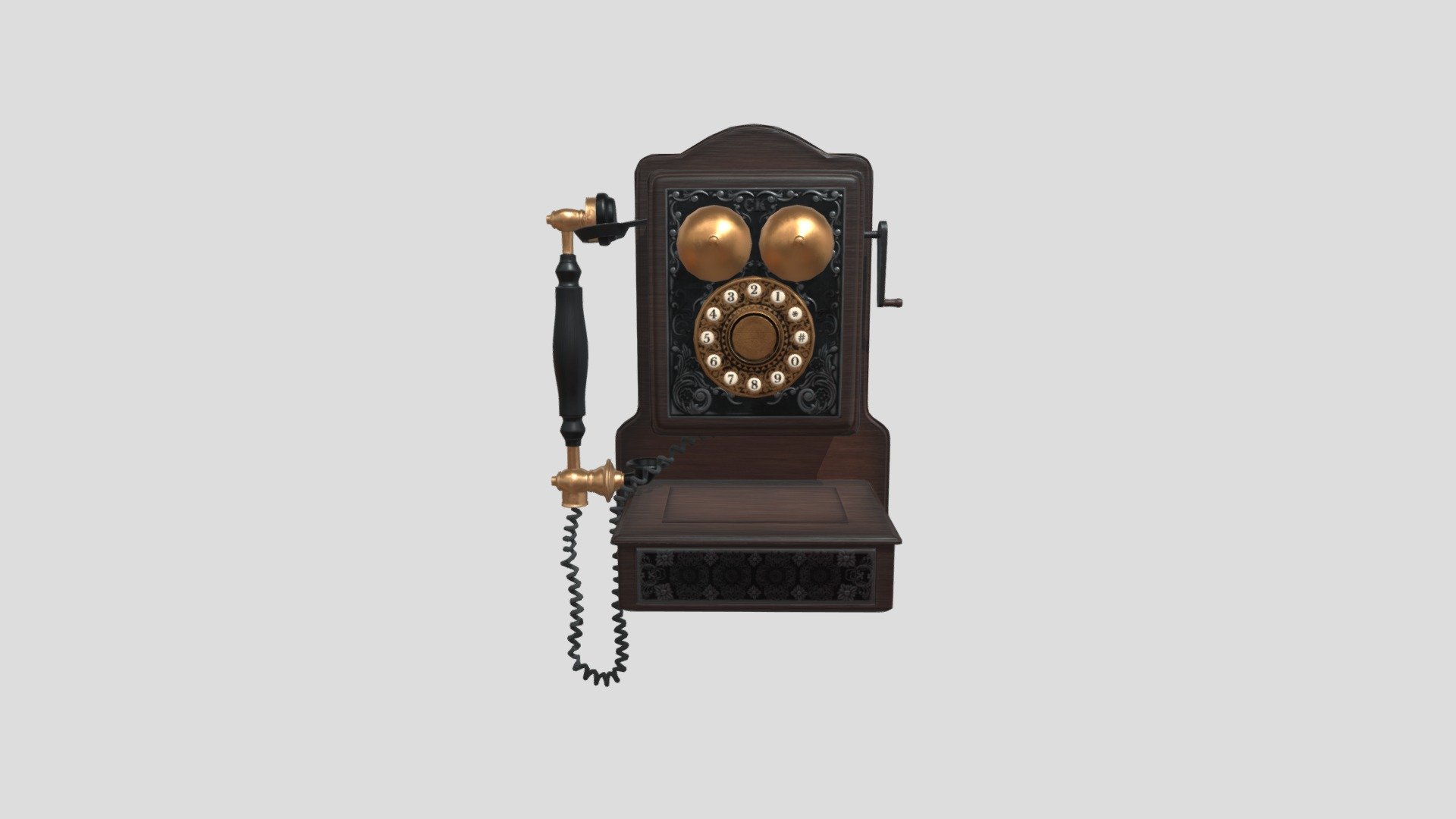 Vintage Rotary Dial Telephone - 3D model by CKANIMATICS [9549dfa ...