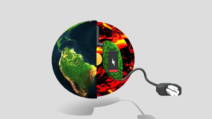Nature, the battery of the earth 3D Model