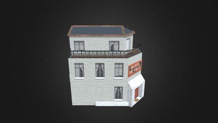 1DAE16 N Arnold De Rauw CITY SCENE HOTEL 3D Model