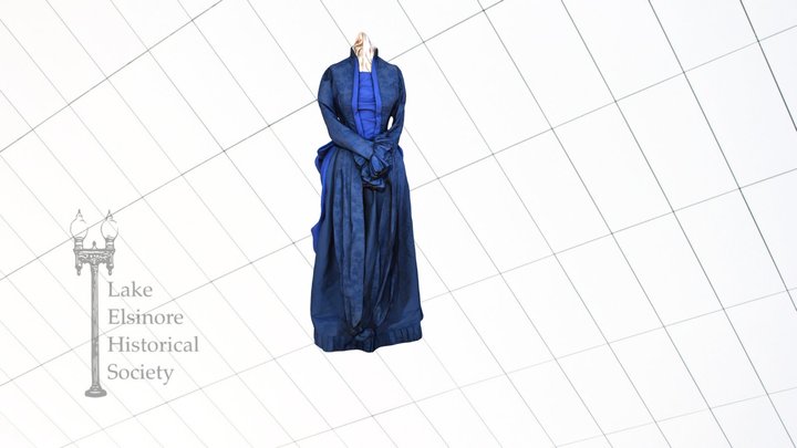 Victorian Blue Dress 3D Model