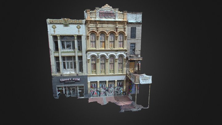 Graffed and Abandoned. New Orleans. 3D Model