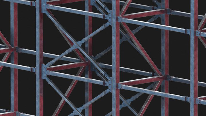 Металлические конструкции выставочного зала 3D Model