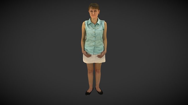 скан 1 полный рост девушка 3D Model