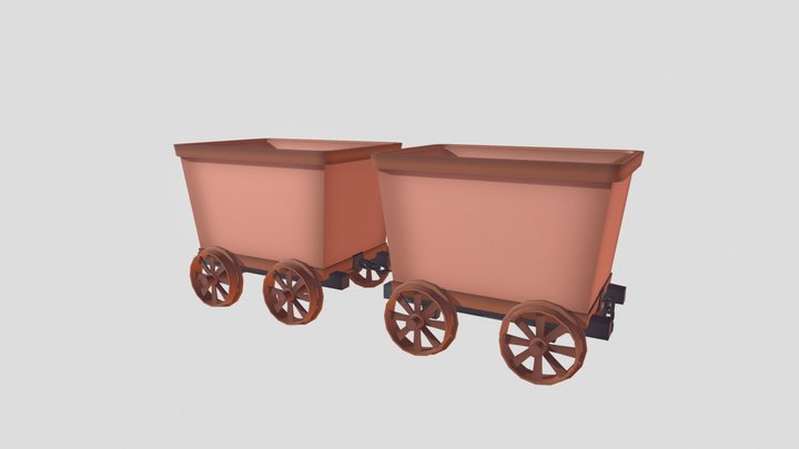 Minecart 3D Model