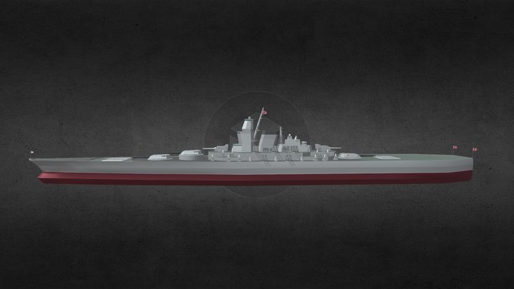 Super Yamato-class Modern BattleShip!! 3D Model