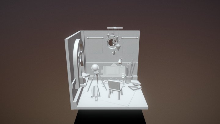 Little astronomer's room 3D Model
