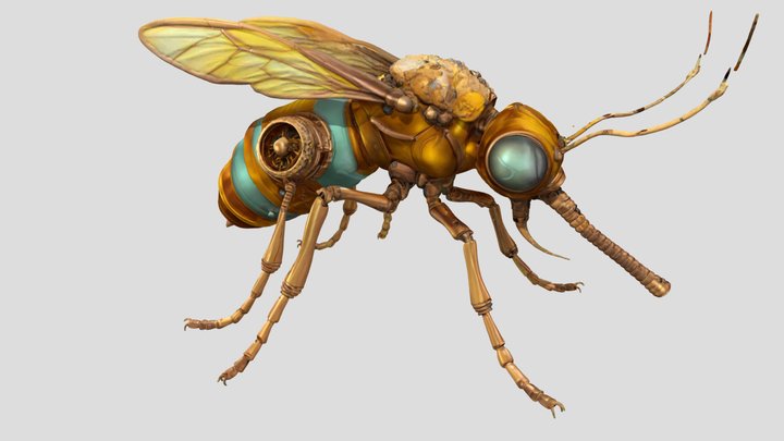 Siphra the Mosquito - steampunk – Gratis 3D-model STL