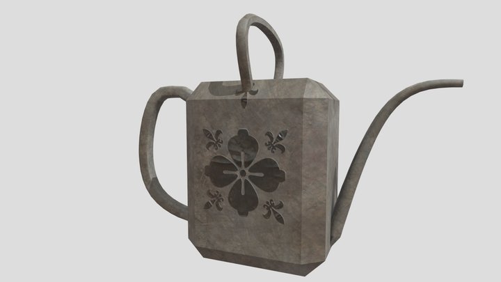 Iron Watering Can 3D Model