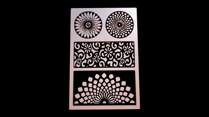 Clip art wall decorations 3D Model