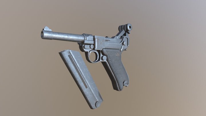 Luger P08 Open 3D Model