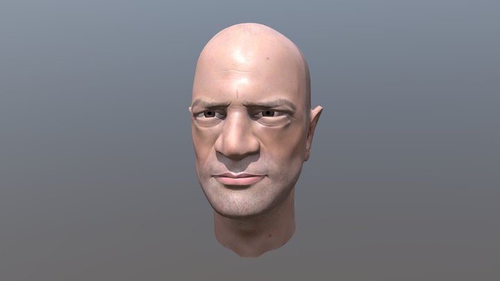 Male Bust Sculpt 3D Model