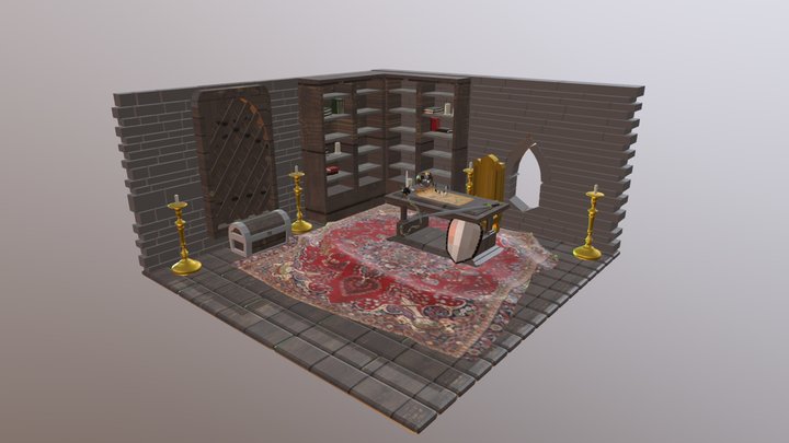 Diorama Medieval 3D Model