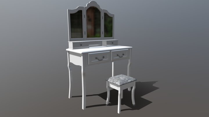 Makeup Table 3D Model