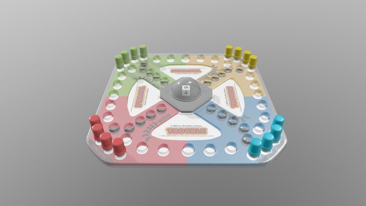 Trouble Board Game 3D Model