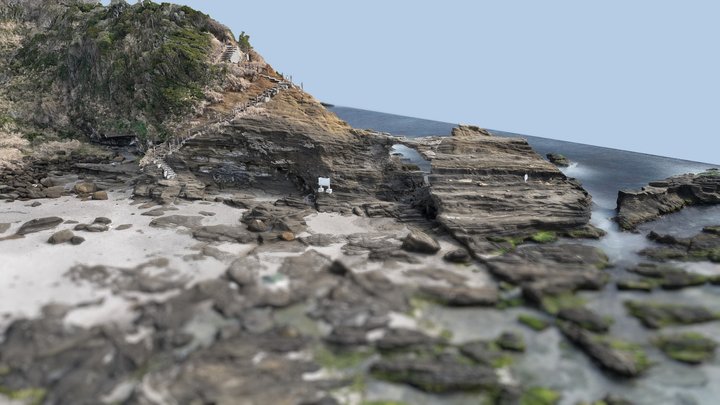 Umanose(Horseback) Sea Cave 3D Model
