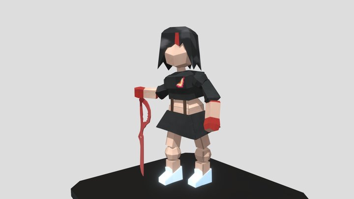Ryuko Matoi (Lowpoly) 3D Model