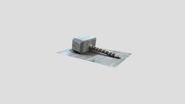 Handmade Mjolnir 3D Model