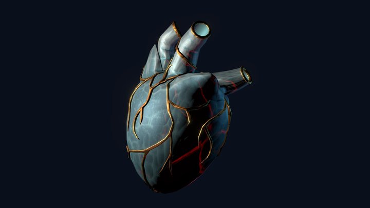 Glass Heart 3D Model