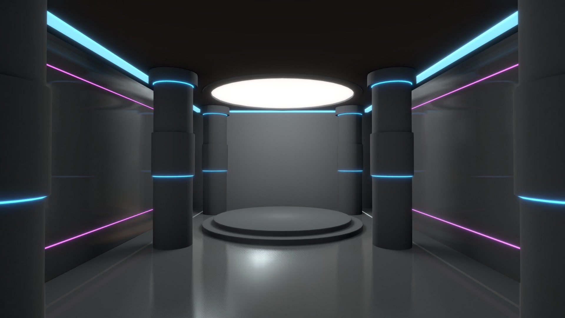 Sci Fi Portal. 3d модель телепорта. 3d product Showcase. Product platform.