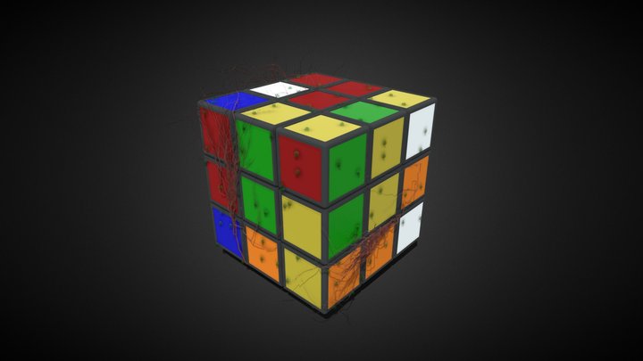 post-apocalyptic rubik's cube 3D Model