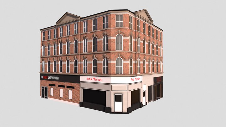 Aisian Market Corner shop 3D Model