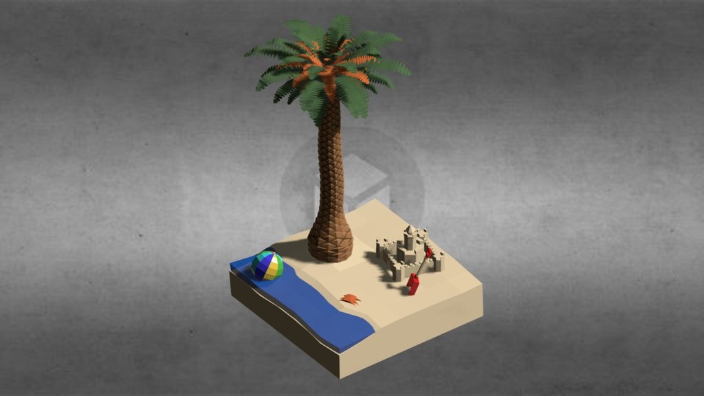 Palm tree Low Poly - 3D model by LucasTom [9560d72] - Sketchfab