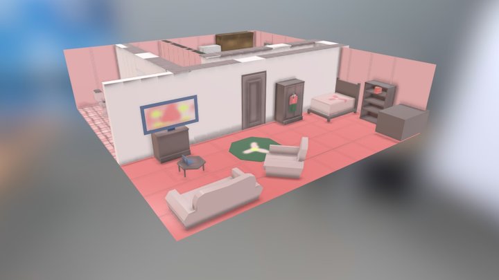Pink Room Stage 3D Model