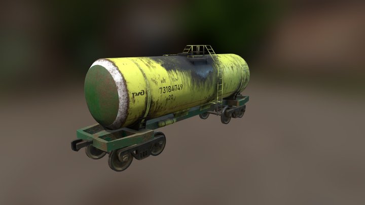 Railway Tank 3D Model