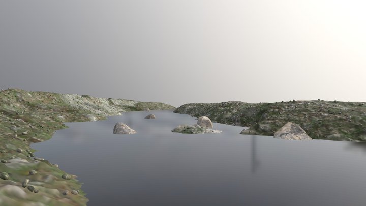 Evening River Realistic Environment 3D Model