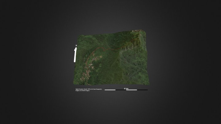 峨眉山（分水岭线） – Free 3D Model STL