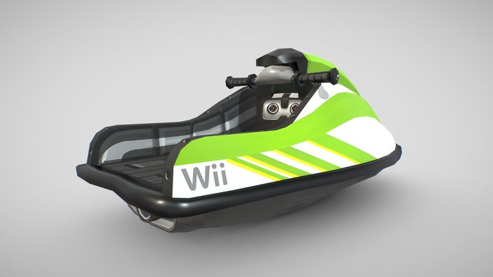 Jetski (Green/White) HD - Wii Sports Resort 3D Model