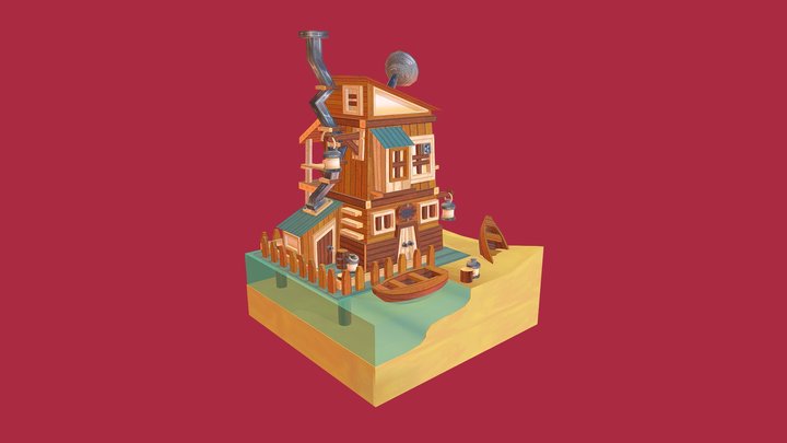 Diorama Fisher house 3D Model