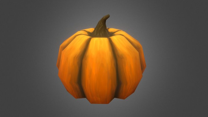 Low poly pumpkin 3D Model