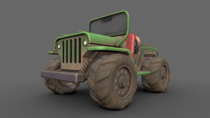 Stylized Jeep 3D Model