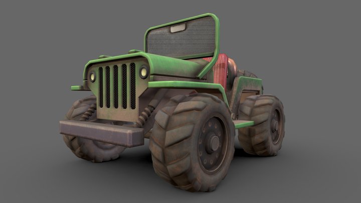 Stylized Jeep 3D Model
