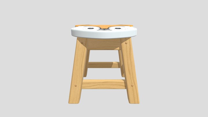 03_Child_Step_Stool_Fox 3D Model