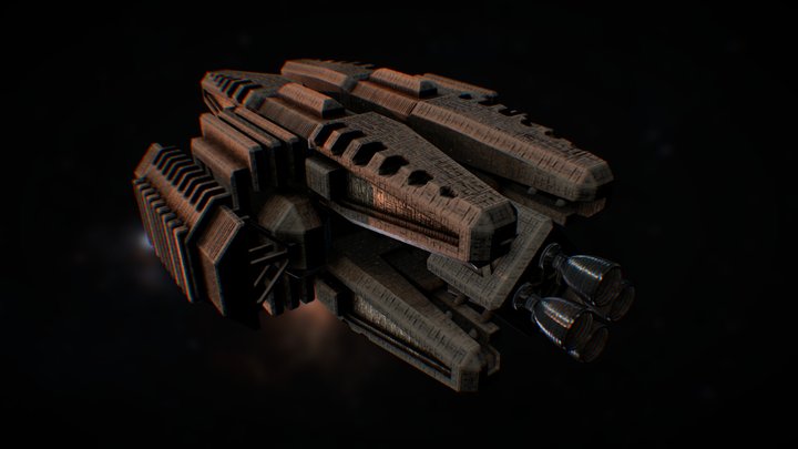 Ancient Colony Ship 3D Model