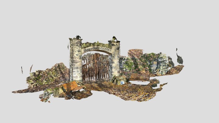 Bořeňská zahrada - brána LiDAR 3D Model