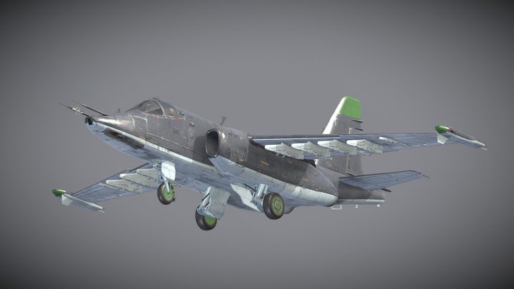 [PBR] Sukhoi Su-25 3D Model