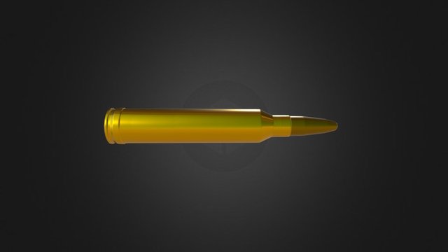 50 Cal Bullet 3D Model